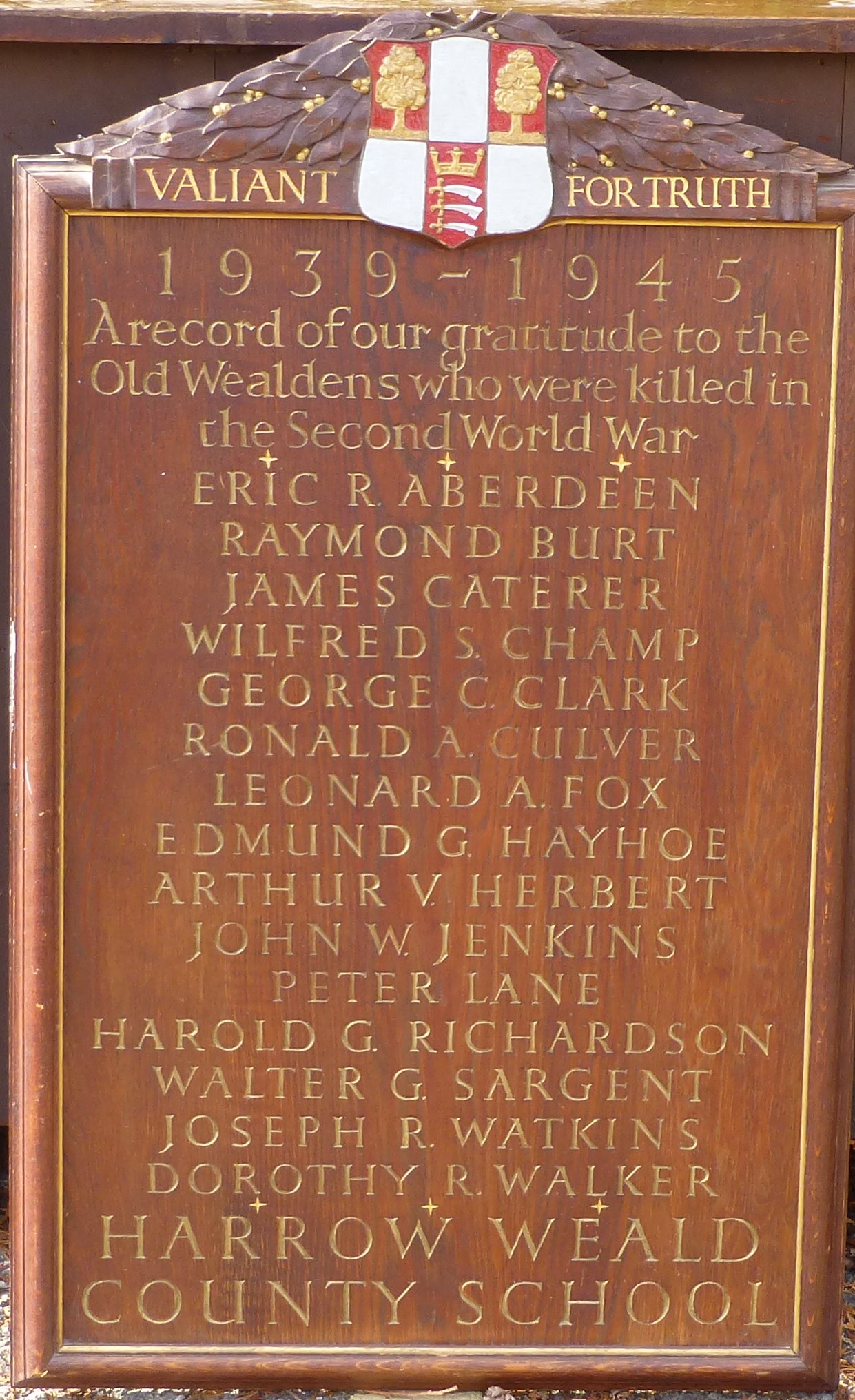 Honours Board photo